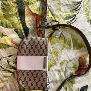 Michael Kors Signature Brown and Cream Crossbody Bag